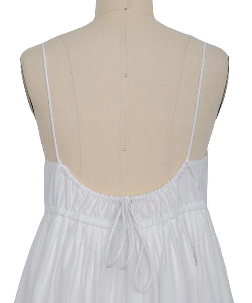 Drawer（ドゥロワー）の「＜Drawer（ドゥロワー）＞ コットンタックサロペットスカート（WHITE）（スカート・レディース・ホワイト・36/38）」の10枚目の写真