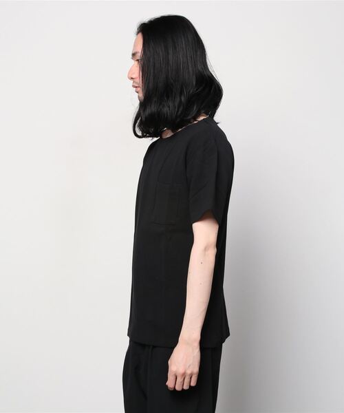 SITRY（シトリー）の「garter jacquard boat neck T/ガータージャガード ボートネックTシャツ（Tシャツ/カットソー・メンズ・ブラック/ベージュ/ホワイト/カーキ/サックスブルー/ダークグレー・L/LL/M）」の17枚目の写真