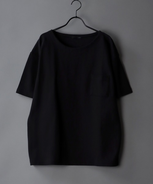 SITRY（シトリー）の「garter jacquard boat neck T/ガータージャガード ボートネックTシャツ（Tシャツ/カットソー・メンズ・ブラック/ベージュ/ホワイト/カーキ/サックスブルー/ダークグレー・L/LL/M）」の19枚目の写真