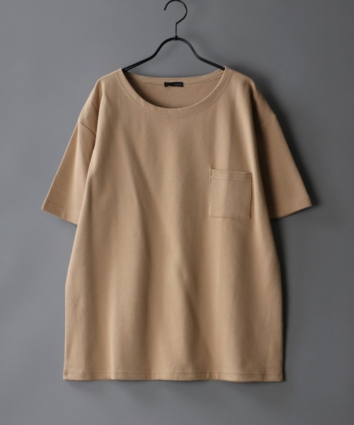SITRY（シトリー）の「garter jacquard boat neck T/ガータージャガード ボートネックTシャツ（Tシャツ/カットソー・メンズ・ブラック/ベージュ/ホワイト/カーキ/サックスブルー/ダークグレー・L/LL/M）」の21枚目の写真