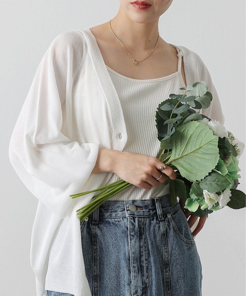 COLONY 2139（コロニートゥーワンスリーナイン）の「ラメシアーニットカーディガン（カーディガン/ボレロ・レディース・ブラック/グリーン/ベージュ/パープル/アイボリー・LARGE/MEDIUM）」の2枚目の写真