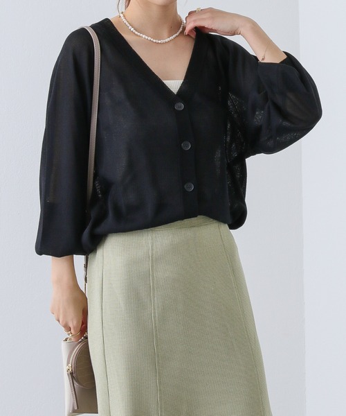 COLONY 2139（コロニートゥーワンスリーナイン）の「ラメシアーニットカーディガン（カーディガン/ボレロ・レディース・ブラック/グリーン/ベージュ/パープル/アイボリー・LARGE/MEDIUM）」の22枚目の写真