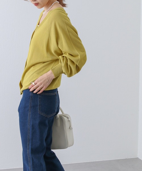 COLONY 2139（コロニートゥーワンスリーナイン）の「ラメシアーニットカーディガン（カーディガン/ボレロ・レディース・ブラック/グリーン/ベージュ/パープル/アイボリー・LARGE/MEDIUM）」の13枚目の写真