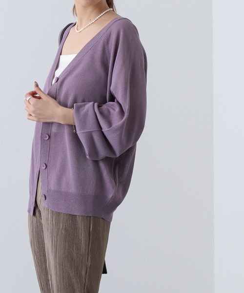 COLONY 2139（コロニートゥーワンスリーナイン）の「ラメシアーニットカーディガン（カーディガン/ボレロ・レディース・ブラック/グリーン/ベージュ/パープル/アイボリー・LARGE/MEDIUM）」の20枚目の写真