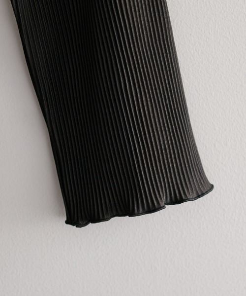 natural couture（ナチュラルクチュール）の「大人上品な1着 ウエストシャーリングプリーツワンピース（ワンピース・レディース・ブラック/オレンジ/ミント/グレイッシュベージュ・FREE）」の8枚目の写真