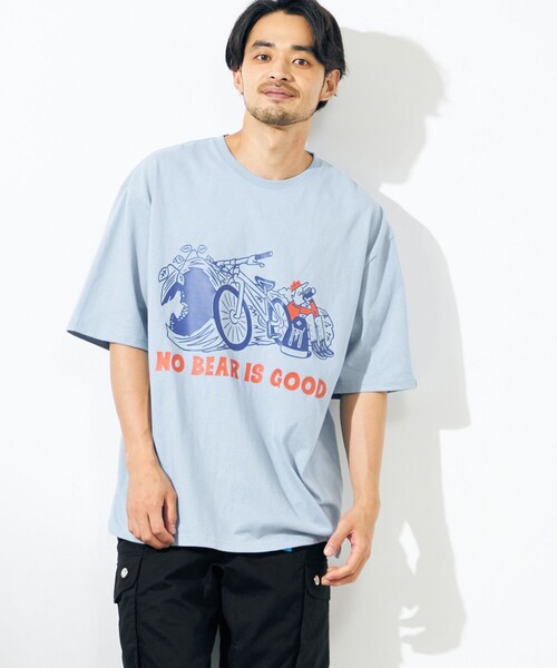 SHARE PARK（シェアパーク）の「【UNISEX】UVカット アートコラボTシャツ〈BEAR〉（Tシャツ/カットソー・メンズ・ブルー系/サックスブルー系/ホワイト系/ブラック系・X-LARGE/SMALL/LARGE/X-SMALL/MEDIUM）」の3枚目の写真