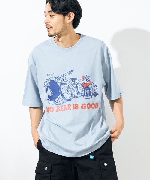 SHARE PARK（シェアパーク）の「【UNISEX】UVカット アートコラボTシャツ〈BEAR〉（Tシャツ/カットソー・メンズ・ブルー系/サックスブルー系/ホワイト系/ブラック系・X-LARGE/SMALL/LARGE/X-SMALL/MEDIUM）」の5枚目の写真