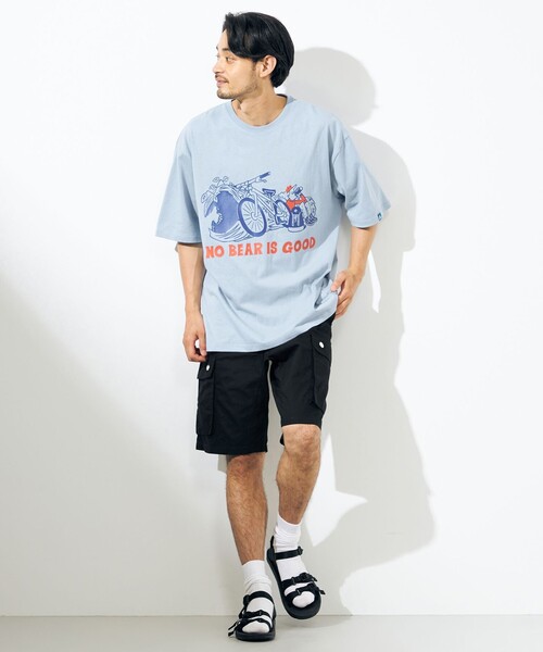 SHARE PARK（シェアパーク）の「【UNISEX】UVカット アートコラボTシャツ〈BEAR〉（Tシャツ/カットソー・メンズ・ブルー系/サックスブルー系/ホワイト系/ブラック系・X-LARGE/SMALL/LARGE/X-SMALL/MEDIUM）」の6枚目の写真
