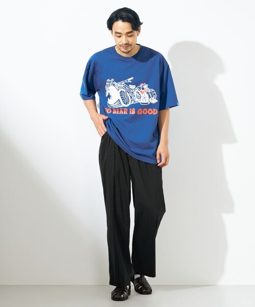 SHARE PARK（シェアパーク）の「【UNISEX】UVカット アートコラボTシャツ〈BEAR〉（Tシャツ/カットソー・メンズ・ブルー系/サックスブルー系/ホワイト系/ブラック系・X-LARGE/SMALL/LARGE/X-SMALL/MEDIUM）」の17枚目の写真