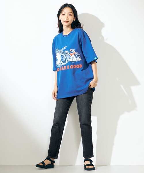 SHARE PARK（シェアパーク）の「【UNISEX】UVカット アートコラボTシャツ〈BEAR〉（Tシャツ/カットソー・メンズ・ブルー系/サックスブルー系/ホワイト系/ブラック系・X-LARGE/SMALL/LARGE/X-SMALL/MEDIUM）」の19枚目の写真