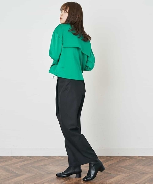 A de a.v.v（アードアー・ヴェ・ヴェ）の「［SET UP対応］ビッグセーラー襟ジャージー（Tシャツ/カットソー・レディース・グリーン/ホワイト/ライトパープル・38/36）」の20枚目の写真