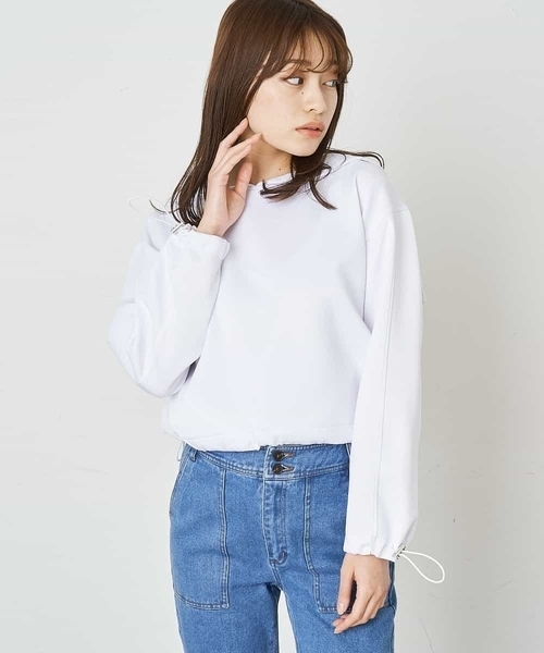 A de a.v.v（アードアー・ヴェ・ヴェ）の「［SET UP対応］ビッグセーラー襟ジャージー（Tシャツ/カットソー・レディース・グリーン/ホワイト/ライトパープル・38/36）」の12枚目の写真