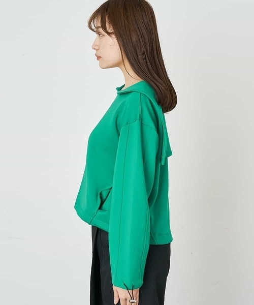 A de a.v.v（アードアー・ヴェ・ヴェ）の「［SET UP対応］ビッグセーラー襟ジャージー（Tシャツ/カットソー・レディース・グリーン/ホワイト/ライトパープル・38/36）」の10枚目の写真