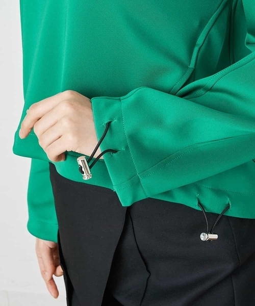 A de a.v.v（アードアー・ヴェ・ヴェ）の「［SET UP対応］ビッグセーラー襟ジャージー（Tシャツ/カットソー・レディース・グリーン/ホワイト/ライトパープル・38/36）」の7枚目の写真