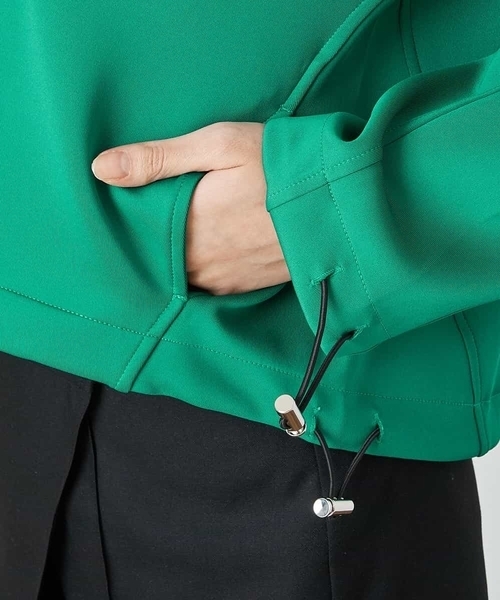 A de a.v.v（アードアー・ヴェ・ヴェ）の「［SET UP対応］ビッグセーラー襟ジャージー（Tシャツ/カットソー・レディース・グリーン/ホワイト/ライトパープル・38/36）」の5枚目の写真