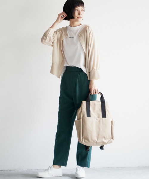 LBC(エルビーシー)の「刺繍ミニロゴT(Tシャツ/カットソー・レディース・ホワイト/チャコールグレー/ベージュ/ブルー・M/L)」の6枚目の写真