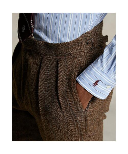 Polo by Ralph Lauren ブラウン スーツ Polo テーラード リネン ドビー スーツ ジャケット（スーツ