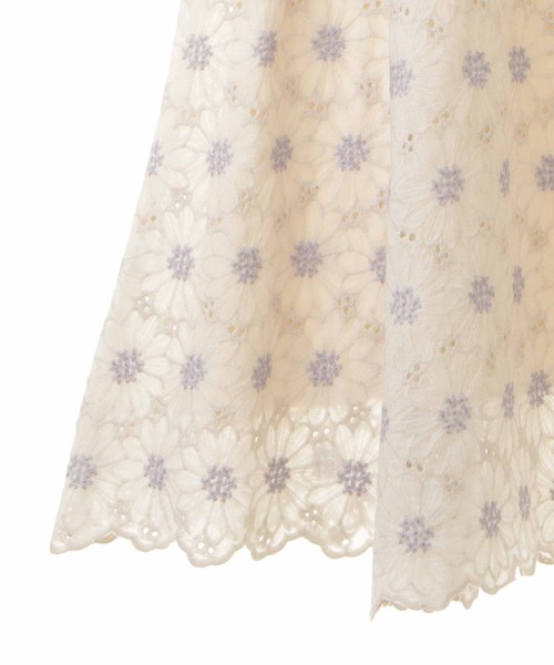 31 Sons de mode（トランテアン　ソン　ドゥ　モード）の「花柄刺繍スカート（スカート・レディース・ブラック/オフホワイト・38/36）」の12枚目の写真