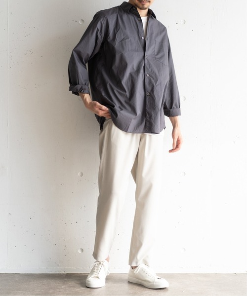 417 EDIFICE（フォーワンセブンエディフィス）の「【ESSENTIAL / エッセンシャル】ブロード レギュラー シャツ（シャツ/ブラウス・メンズ・チャコールグレー/ベージュ/ブルー/ホワイト/グリーン/ラベンダー・MEDIUM/LARGE/X-LARGE/SMALL）」の13枚目の写真