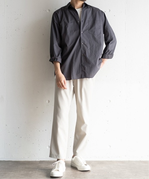 417 EDIFICE（フォーワンセブンエディフィス）の「【ESSENTIAL / エッセンシャル】ブロード レギュラー シャツ（シャツ/ブラウス・メンズ・チャコールグレー/ベージュ/ブルー/ホワイト/グリーン/ラベンダー・MEDIUM/LARGE/X-LARGE/SMALL）」の14枚目の写真