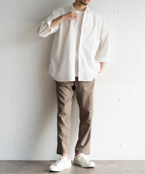 417 EDIFICE（フォーワンセブンエディフィス）の「【ESSENTIAL / エッセンシャル】ブロード レギュラー シャツ（シャツ/ブラウス・メンズ・チャコールグレー/ベージュ/ブルー/ホワイト/グリーン/ラベンダー・MEDIUM/LARGE/X-LARGE/SMALL）」の9枚目の写真