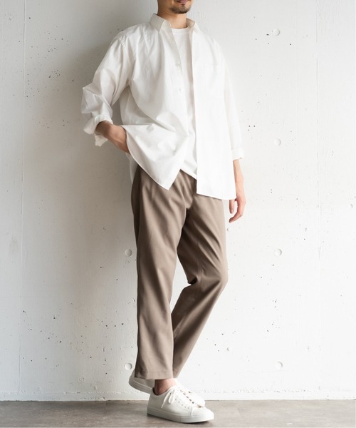 417 EDIFICE（フォーワンセブンエディフィス）の「【ESSENTIAL / エッセンシャル】ブロード レギュラー シャツ（シャツ/ブラウス・メンズ・チャコールグレー/ベージュ/ブルー/ホワイト/グリーン/ラベンダー・MEDIUM/LARGE/X-LARGE/SMALL）」の10枚目の写真