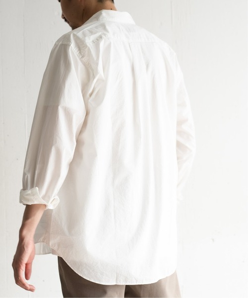 417 EDIFICE（フォーワンセブンエディフィス）の「【ESSENTIAL / エッセンシャル】ブロード レギュラー シャツ（シャツ/ブラウス・メンズ・チャコールグレー/ベージュ/ブルー/ホワイト/グリーン/ラベンダー・MEDIUM/LARGE/X-LARGE/SMALL）」の12枚目の写真
