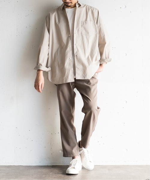 417 EDIFICE（フォーワンセブンエディフィス）の「【ESSENTIAL / エッセンシャル】ブロード レギュラー シャツ（シャツ/ブラウス・メンズ・チャコールグレー/ベージュ/ブルー/ホワイト/グリーン/ラベンダー・MEDIUM/LARGE/X-LARGE/SMALL）」の16枚目の写真