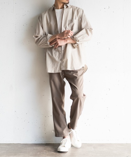 417 EDIFICE（フォーワンセブンエディフィス）の「【ESSENTIAL / エッセンシャル】ブロード レギュラー シャツ（シャツ/ブラウス・メンズ・チャコールグレー/ベージュ/ブルー/ホワイト/グリーン/ラベンダー・MEDIUM/LARGE/X-LARGE/SMALL）」の17枚目の写真