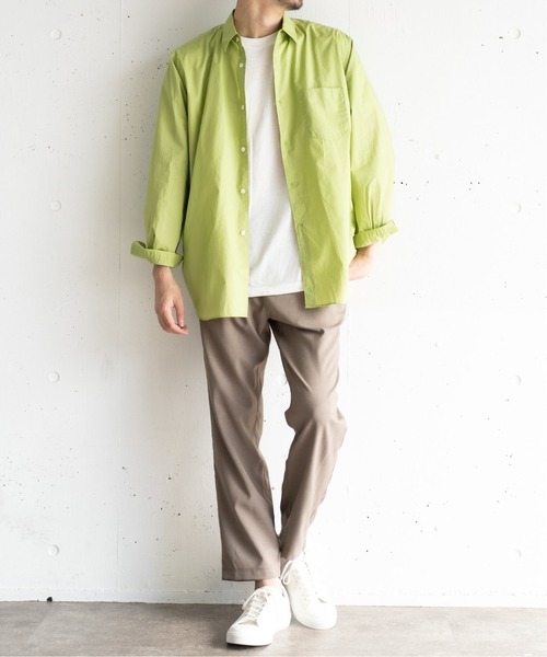 417 EDIFICE（フォーワンセブンエディフィス）の「【ESSENTIAL / エッセンシャル】ブロード レギュラー シャツ（シャツ/ブラウス・メンズ・チャコールグレー/ベージュ/ブルー/ホワイト/グリーン/ラベンダー・MEDIUM/LARGE/X-LARGE/SMALL）」の19枚目の写真