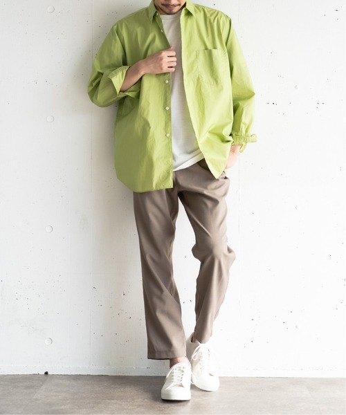 417 EDIFICE（フォーワンセブンエディフィス）の「【ESSENTIAL / エッセンシャル】ブロード レギュラー シャツ（シャツ/ブラウス・メンズ・チャコールグレー/ベージュ/ブルー/ホワイト/グリーン/ラベンダー・MEDIUM/LARGE/X-LARGE/SMALL）」の20枚目の写真