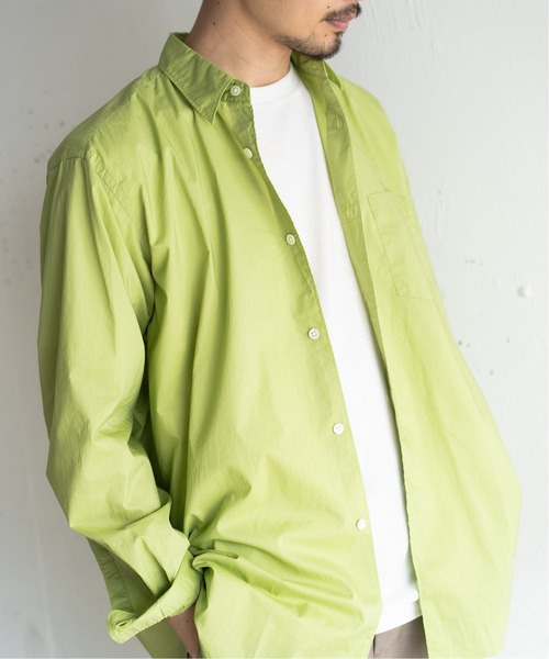 417 EDIFICE（フォーワンセブンエディフィス）の「【ESSENTIAL / エッセンシャル】ブロード レギュラー シャツ（シャツ/ブラウス・メンズ・チャコールグレー/ベージュ/ブルー/ホワイト/グリーン/ラベンダー・MEDIUM/LARGE/X-LARGE/SMALL）」の22枚目の写真