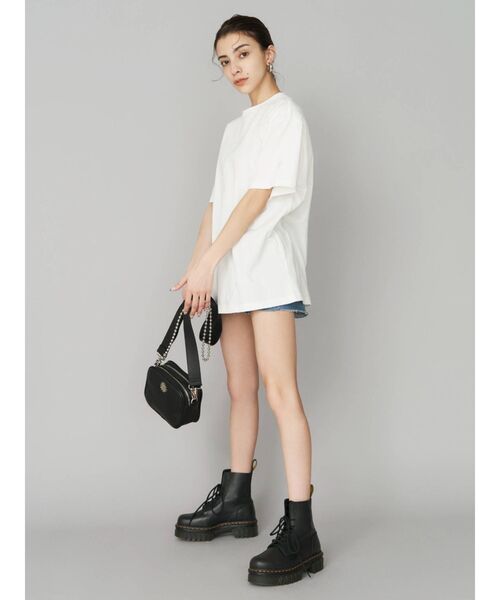 EVRIS（エヴリス）の「ルーズシルエットTEE（Tシャツ/カットソー・レディース・ホワイト/ブラック/グリーン・FREE）」の10枚目の写真