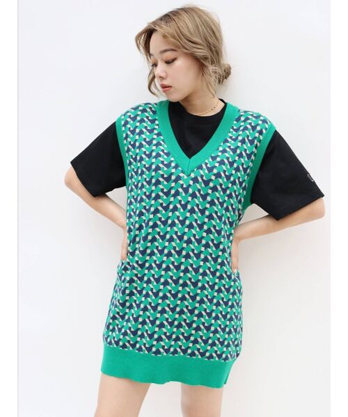 EVRIS（エヴリス）の「ルーズシルエットTEE（Tシャツ/カットソー・レディース・ホワイト/ブラック/グリーン・FREE）」の15枚目の写真