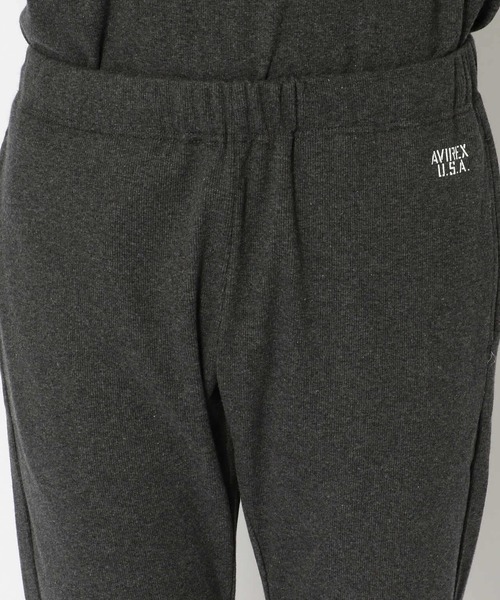AVIREX（アヴィレックス）の「AVIREX/ アヴィレックス 【DAILY/デイリー】リブ イージー パンツ / RIB EASY PANTS（スウェットパンツ・レディース・チャコール/グレー/ブラック・LARGE/X-LARGE/MEDIUM）」の8枚目の写真