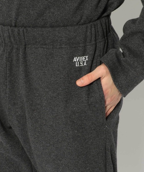 AVIREX（アヴィレックス）の「AVIREX/ アヴィレックス 【DAILY/デイリー】リブ イージー パンツ / RIB EASY PANTS（スウェットパンツ・レディース・チャコール/グレー/ブラック・LARGE/X-LARGE/MEDIUM）」の9枚目の写真