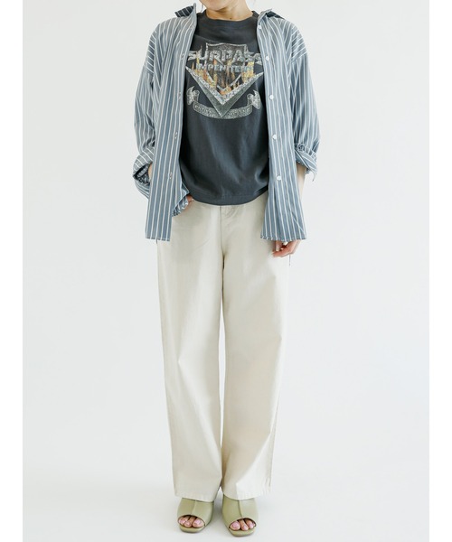 Samansa Mos2 blue（サマンサモスモスブルー）の「【接触冷感】マルチスタイルシャツ（シャツ/ブラウス・レディース・ホワイト/ネイビー/オフホワイト/サックスブルー/イエロー/ブルー/ラベンダー・MEDIUM/LARGE）」の15枚目の写真