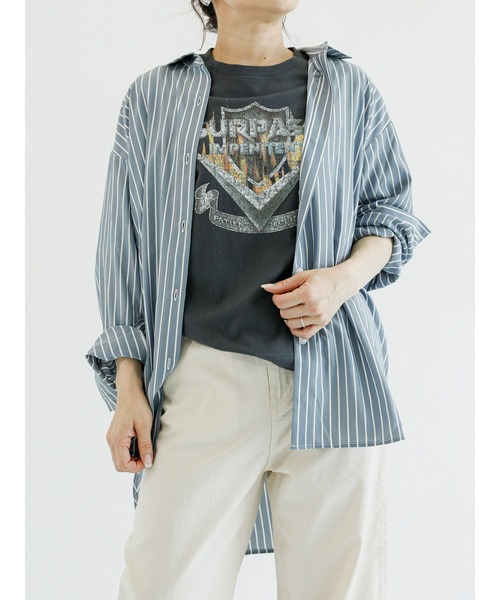 Samansa Mos2 blue（サマンサモスモスブルー）の「【接触冷感】マルチスタイルシャツ（シャツ/ブラウス・レディース・ホワイト/ネイビー/オフホワイト/サックスブルー/イエロー/ブルー/ラベンダー・MEDIUM/LARGE）」の19枚目の写真