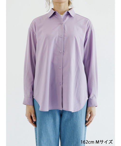 Samansa Mos2 blue（サマンサモスモスブルー）の「【接触冷感】マルチスタイルシャツ（シャツ/ブラウス・レディース・ホワイト/ネイビー/オフホワイト/サックスブルー/イエロー/ブルー/ラベンダー・MEDIUM/LARGE）」の20枚目の写真