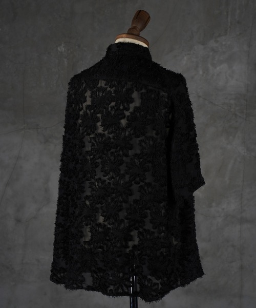 G.O.C(ジーオーシー)の「オーバーサイズ クラッシュド レース シャツ(シャツ/ブラウス・メンズ・ホワイト/ブラック/ホワイト系その他/ブラック系その他・MEDIUM/LARGE)」の5枚目の写真