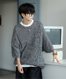 EFFECTION（エフェクション）の「【neos -addictive design-】ケーブル 畦編み 切替 ビッグシルエット サマーニット（ニット/セーター）」