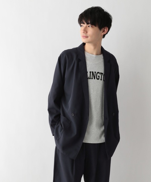 GLOBAL WORK（グローバルワーク）の「ユアリラWブレストJKT/270903（その他アウター・メンズ・ネイビー/ブラウン・MEDIUM/LARGE）」の2枚目の写真