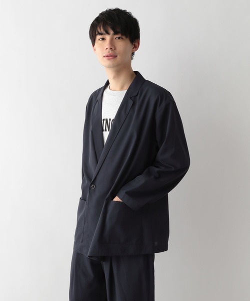 GLOBAL WORK（グローバルワーク）の「ユアリラWブレストJKT/270903（その他アウター・メンズ・ネイビー/ブラウン・MEDIUM/LARGE）」の7枚目の写真