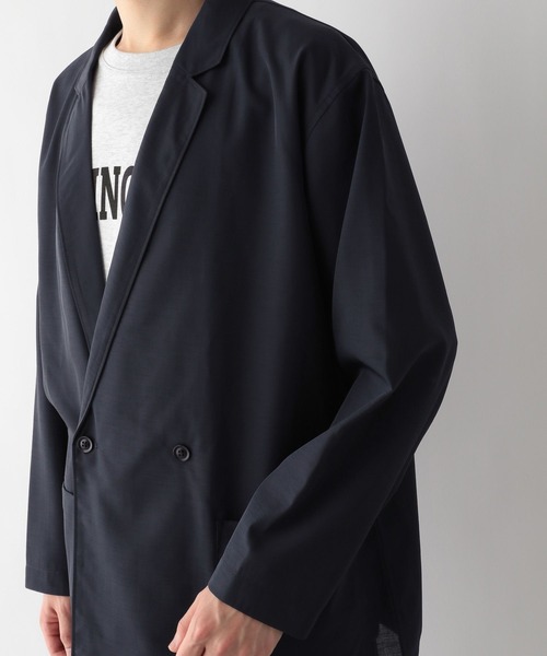 GLOBAL WORK（グローバルワーク）の「ユアリラWブレストJKT/270903（その他アウター・メンズ・ネイビー/ブラウン・MEDIUM/LARGE）」の6枚目の写真