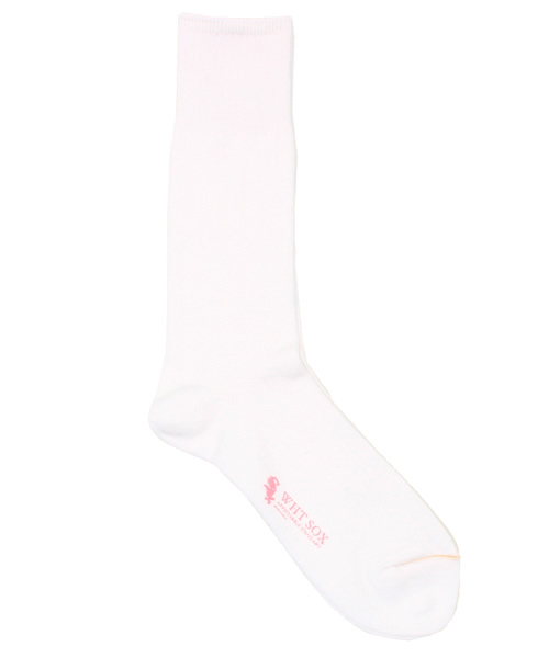 WHO'S WHO gallery（フーズフーギャラリー）の「【WHTSOX】ボールドリブクルー（ソックス/靴下・メンズ・シルバー/オフホワイト/オリーブ・FREE）」の3枚目の写真