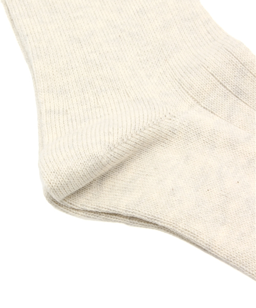 WHO'S WHO gallery（フーズフーギャラリー）の「【WHTSOX】ボールドリブクルー（ソックス/靴下・メンズ・シルバー/オフホワイト/オリーブ・FREE）」の5枚目の写真