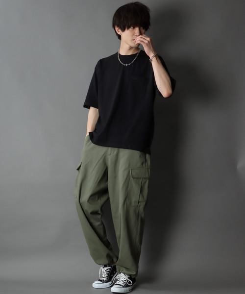 SITRY（シトリー）の「Heavy Twill cargo Pants/ヘビーツイル ミリタリー カーゴ パンツ/カラーパンツ（カーゴパンツ・メンズ・ブラック/ベージュ/カーキ・M/L/XL）」の12枚目の写真