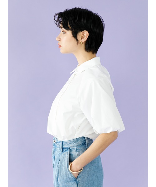 koe(コエ)の「シルキーブロード袖ボリュームブラウス*(シャツ/ブラウス・レディース・ピンク/ネイビー/グリーン/ホワイト・M)」の19枚目の写真