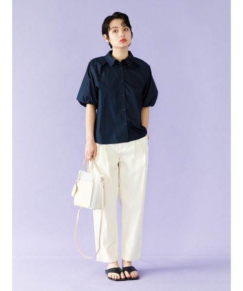 koe(コエ)の「シルキーブロード袖ボリュームブラウス*(シャツ/ブラウス・レディース・ピンク/ネイビー/グリーン/ホワイト・M)」の20枚目の写真