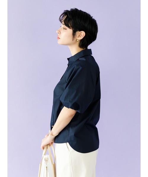 koe(コエ)の「シルキーブロード袖ボリュームブラウス*(シャツ/ブラウス・レディース・ピンク/ネイビー/グリーン/ホワイト・M)」の9枚目の写真